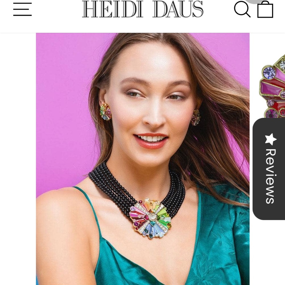 HEIDI DAUS®"Color Wheel" Enamel Crystal Button Earrings - Picture 2 of 6